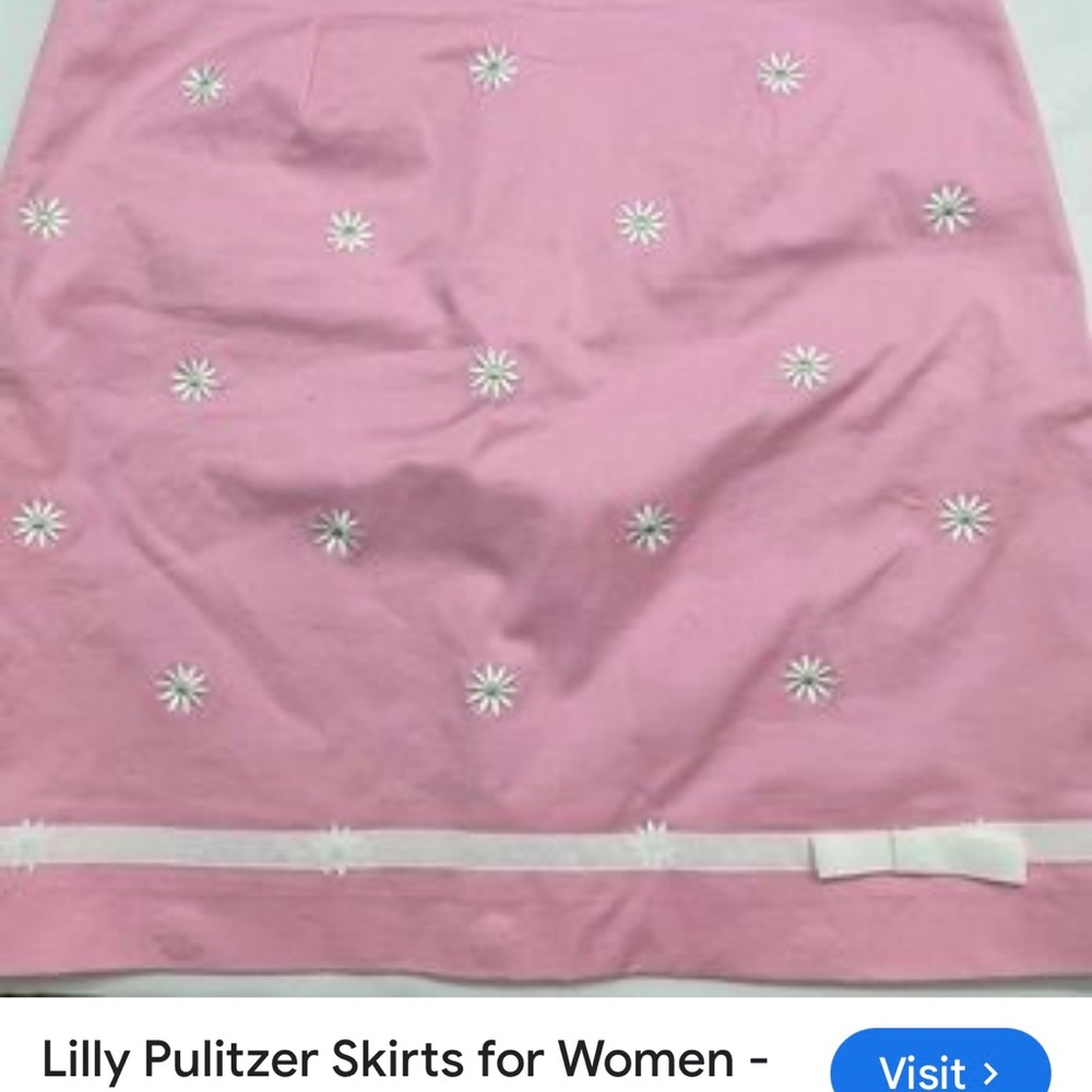 Lilly Pulitzer Skirt Size 12 Floral Embroidered - Picture 9 of 10